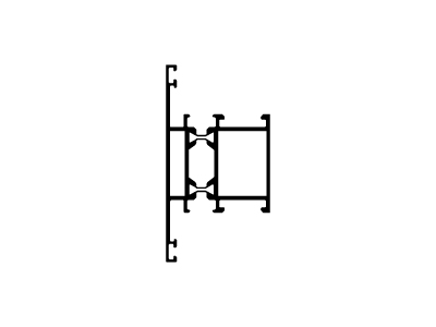 Travesaño 76/38 mm. ( Jxx = 11,2 cm4 ) ( Jyy = 7,4 cm4 )
